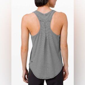 Lululemon Love Tank *Pleated, Tonka Stripe Black White, sz 4